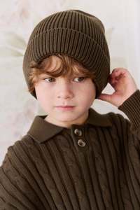 Leon Knitted Beanie - Forest