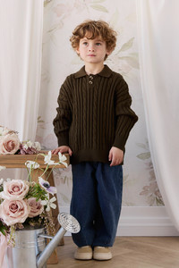 Knitwear: Wade Knit Jumper - Forest