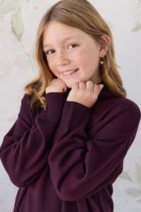 Merino Turtleneck Jumper - Blackberry