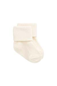 Socks Tights: Classic Rib Sock - Buff