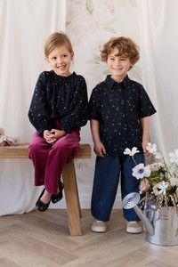 Organic Cotton Acacia Blouse - Eloise Navy