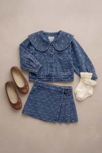 Hair Accessories: Beatrice Skirt - Amour Bows Denim