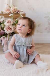 Playsuits And Rompers: Organic Cotton Gracen Playsuit - Harbour Stripe