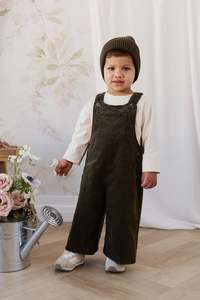 Baby Overalls: Walton Overall - Deep Olive