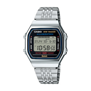 Watch: Casio Digital Vintage Steel Step Counter Watch - ABL100WE-1A