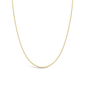 45cm 9k Yellow Gold 33Y445 Round Cable Chain