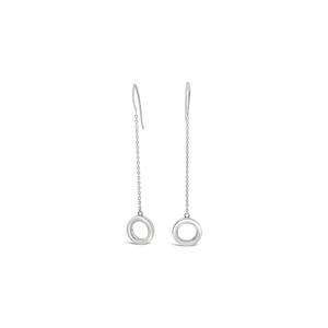 Liberte Circle Long Chain Hook Earrings