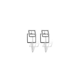 Liberte Double Square Chain Earrings