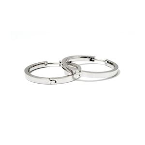 Boccia: Titanium 24mm Hoop Earrings