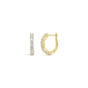 Diamond Earrings: 9k Yellow Gold Laboratory Grown Diamond Hoops