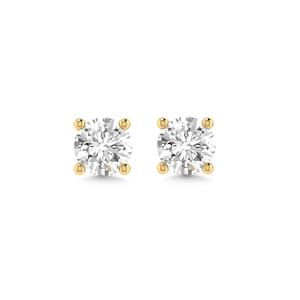 Diamond Earrings: 9k Yellow Gold 0.25ct Solitaire Diamond Earrings