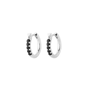 Sterling Silver Miniaturist Onyx Earrings