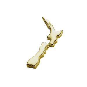 Stow Lockets: Gold NZ Map - Aotearoa