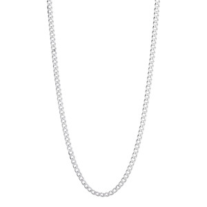 Najo: Cuban Men's Silver Chain Necklace 55cm