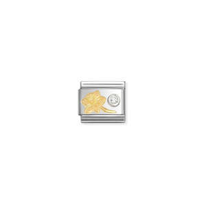 Nomination: Composable Classic Link 630301/05 Daffodil In 18K Gold, Silver & CZ