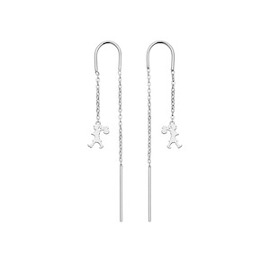 Sterling Silver Runaway Girl Thread Earrings
