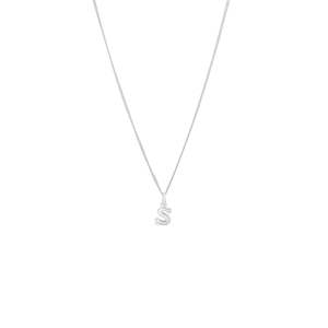 Necklaces: Sterling Silver Letter S Pendant