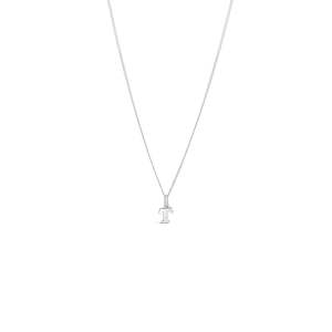 Necklaces: Sterling Silver Letter T Pendant