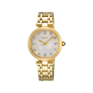 Seiko: Seiko - SRXZ536P Ladies Diamond Gold Dress Watch