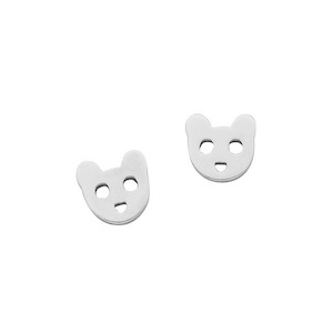 Karen Walker: Sterling Silver Bear Studs