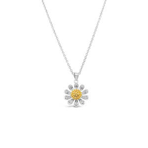 Sterling Silver Small Daisy Pendant