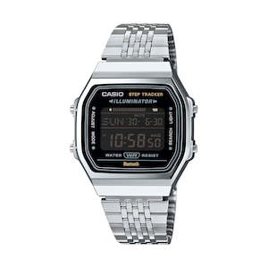 Casio Digital Vintage Steel Step Counter Watch - ABL100WE-1B