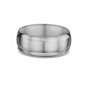 Mens Titanium Brushed Wide Wedding Band Ring