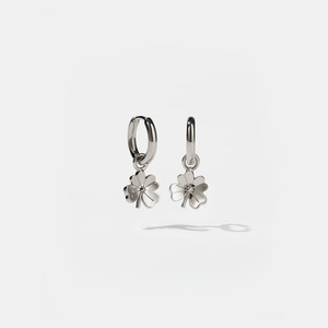 Meadowlark: Sterling Silver Lucky Clover Charm Earrings