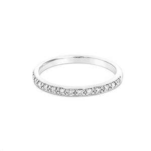 Womens Wedding Rings: 9k White Gold Channel Set Band Anniversary Ring