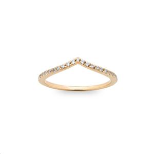 Womens Wedding Rings: 9k Yellow Gold 'V' Shaped 0.25ct Diamond Ring