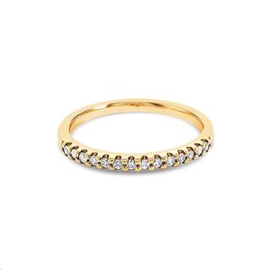 9k Yellow Gold & Diamond Anniversary Band Ring