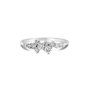 Womens Wedding Rings: 9k White Gold Diamond Dress Ring