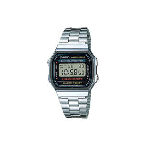 Unisex Watches: Casio Vintage Series Silver Digital Watch - A168WA-1W