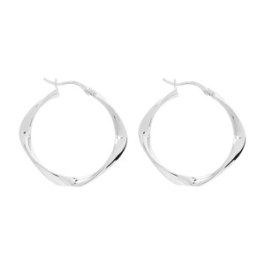 Garden of Eden Silver Hoop Earrings