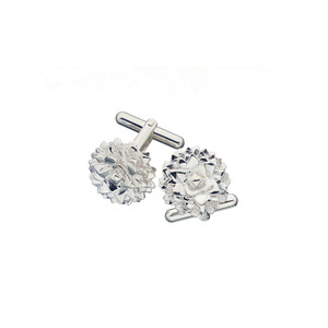 Karen Walker: Sterling Silver Chrysanthemum Cufflinks