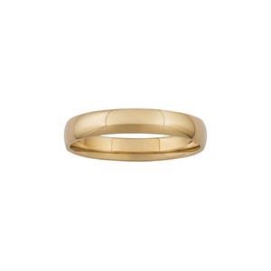 9k Yellow Gold Comfort Fit Classic Half Round Wedding Band