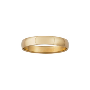 9k Yellow Gold Soft Fit Half Round Wedding Band