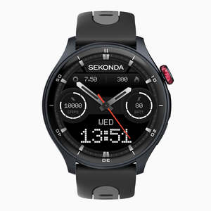 Sekonda Active Pro Smart Watch | Black Alloy Case & Black Silicone Strap | 30239