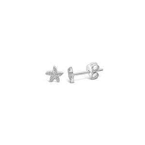 Earrings: Sterling Silver Starfish Stud Earrings