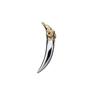 Karen Walker: Sterling Silver & 9k Yellow Gold Ram Horn Charm