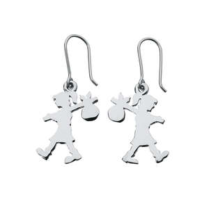 Karen Walker: Sterling Silver Runaway Girl Drop Earrings