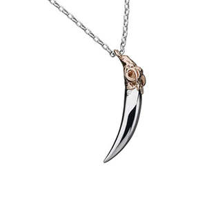 Karen Walker: Sterling Silver & 9k Rose Gold Ram Horn Necklace