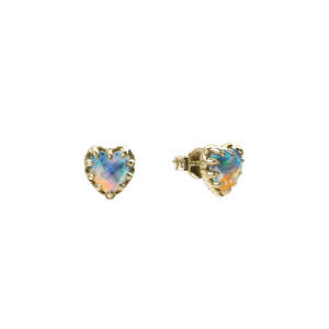 Stolen Girlfriends Club: Love Claw Earrings Bello Opal - Gold Plated