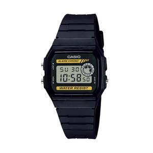 Casio: Casio Vintage - Black / Yellow Watch - F94WA-9D