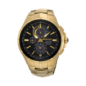 Seiko - SSC700P-9 Mens Gold Plated Perpetual Calendar Coutura Solar Sports Watch