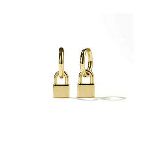 Meadowlark: Gold Plated Sterling Silver Locked Charm Earrings