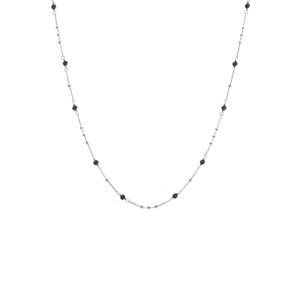 Necklaces: Dotty Necklace Black Spinel + Silver
