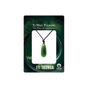 Necklaces: Pounamu - Tiny Single Roimata (Tear Drop) Necklace