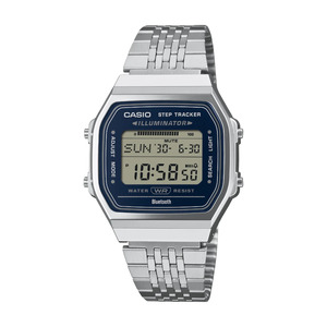 Casio Digital Vintage Steel Step Counter Watch - ABL100WE-2A