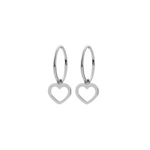 Karen Walker: Sterling Silver Mini Heart Sleepers